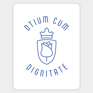 Otium Cum Dignitate - Leisure with Dignity - Rose and Crown Sticker